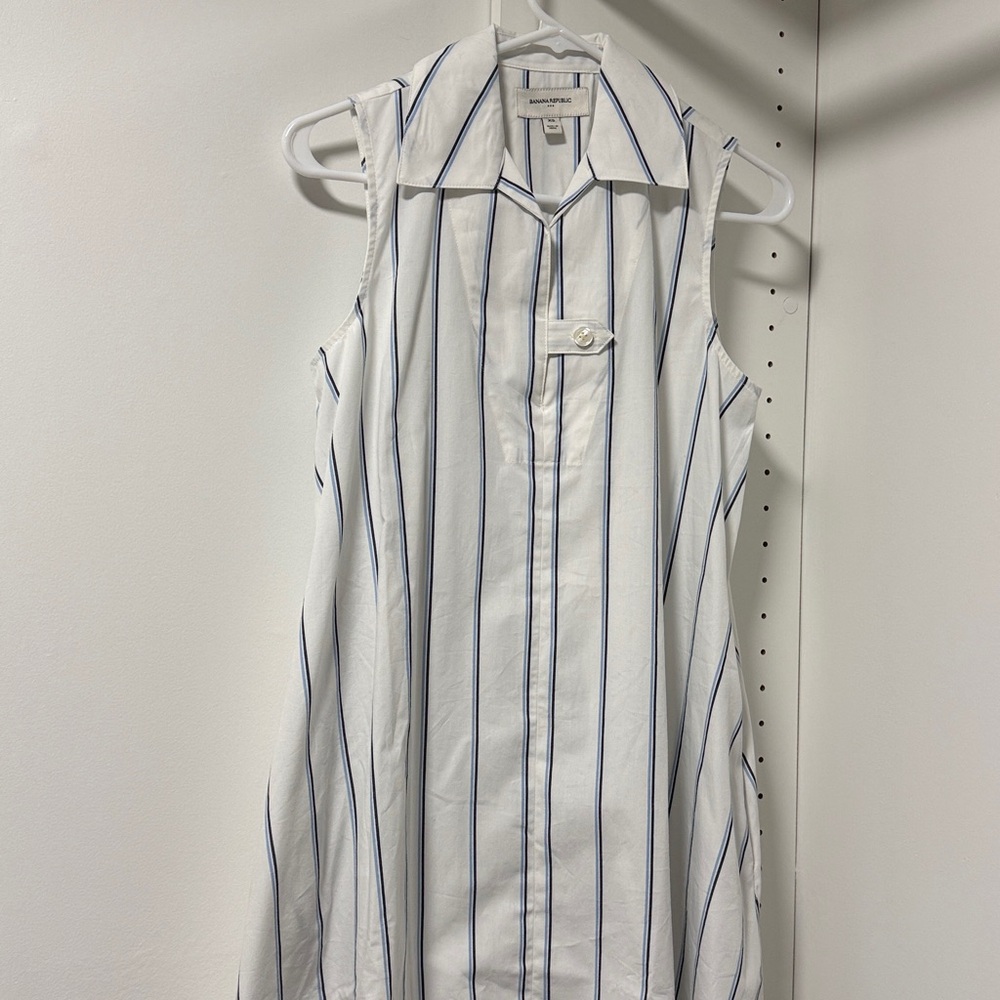 Banana Republic Sleeveless Cotton Sailor Dress with Pockets - Picture 4 of 6